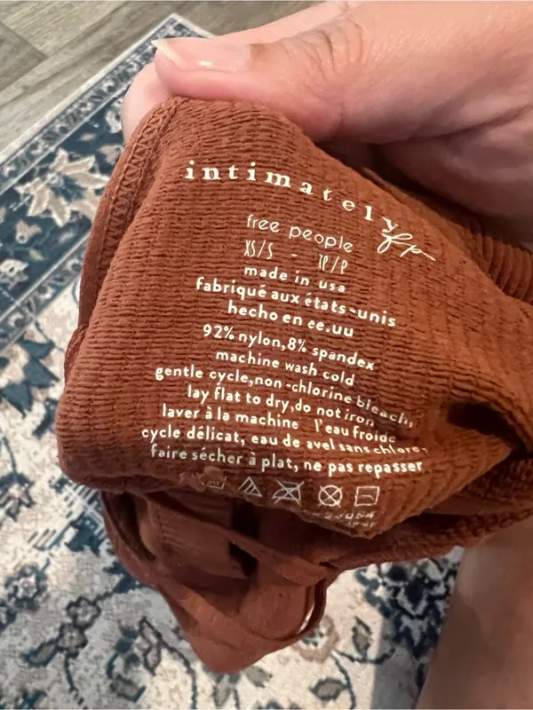 Free people intimately seamless Rust Brown Ribbed Halter Bralette - Image 8