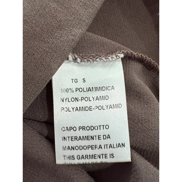 D.Exterior Made in Italy Nylon Blend Tank Top Sleeveless Casual Brown‎ S - Image 7