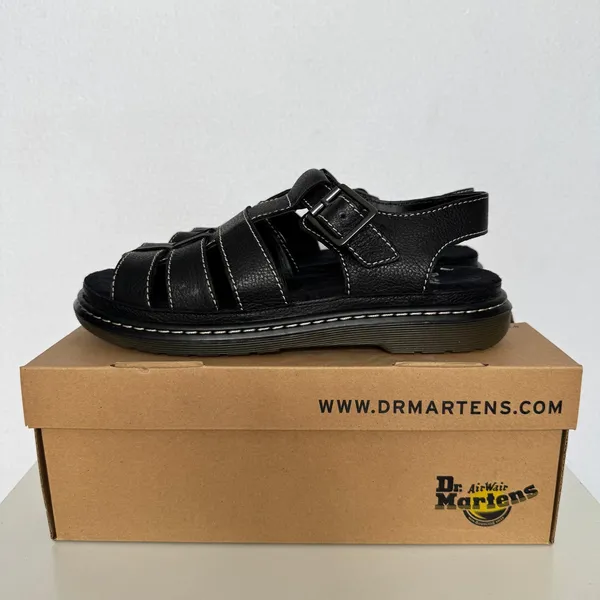 2014 Dr. Martens Carolyn 15699001 Black Leather Fisherman Sandals US 8 Box - Image 4