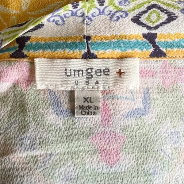 Umgee Yellow Multicolor Floral Print Open Kimono - Image 6