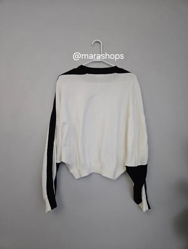 Maeve Dolman Sleeve Crew Neck Color Blocked Sweater - Image 7