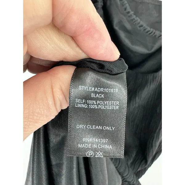 ASTR The‎ Label Open Back Plisse Midi Dress Size Small Black - Image 6