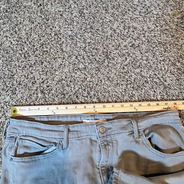Levis 711 Skinny Jeans Womens 34 Grey Mid‎ Rise Stretch Denim Pants 18881-0220 - Image 4