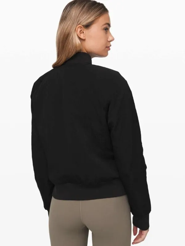 Lululemon Women's Black Non-Stop Bomber *Reversible - Size - 8 - Image 4