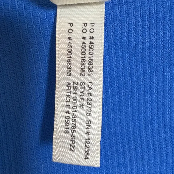 The Group BABATON Aritzia Contour Blue Long Sleeve Crew Crop Top W2258 Sz L - Image 5