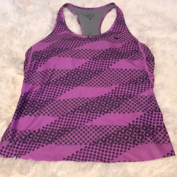 Nike Purple Drifit Racerback Active Tank - Image 2