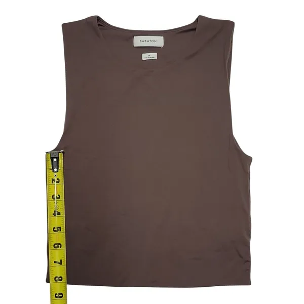 Aritzia Babaton Contour Brown High Neck Muscle Tank, Size Medium - Image 4