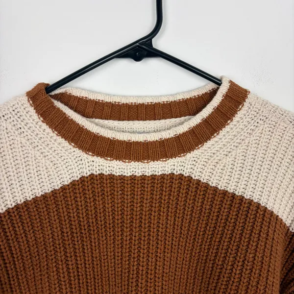 American Eagle Mixed Stripe Boxy Cropped Sweater Pullover Ginny & Georgia XS - Image 4