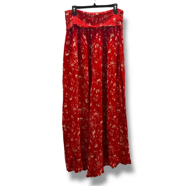 Free People Color Colour‎ My World Jumpsuit Red Floral Beige READ PLEASE Pants - Image 5