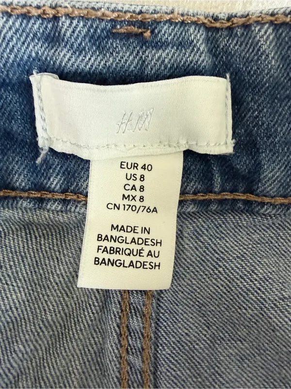 H&M Wide-Leg High-Rise Jeans in‎ Blue Wash - Image 2