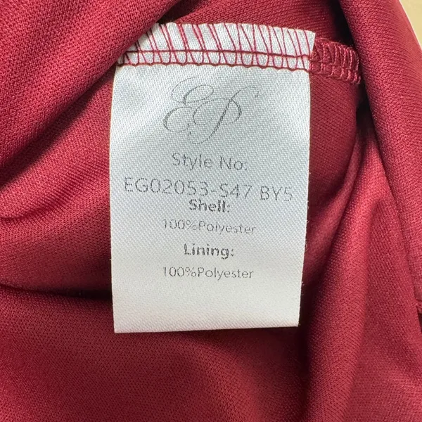 NWT‎ Ever Pretty Burgundy High-Low Chiffon Flutter Sleeve Midi Dress Size 6 - Image 7