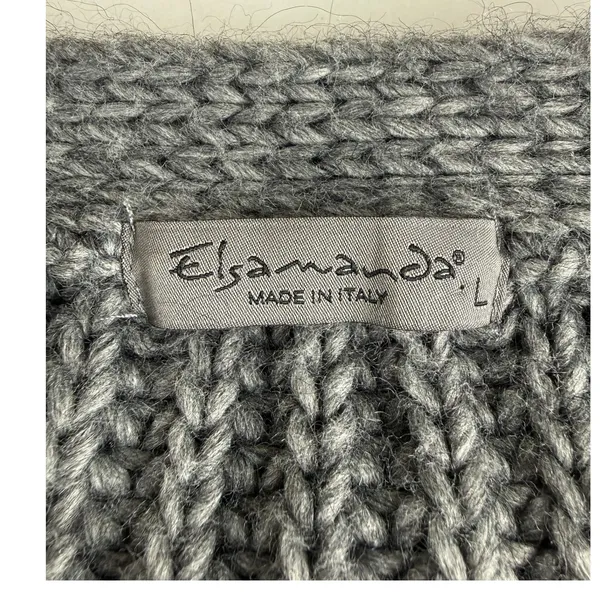 Elsamanda Gray Blend Cardigan - L Alpaca and Wool - Image 7