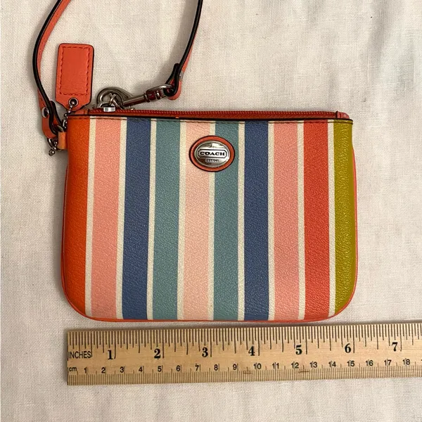 Coach Peyton Multistripe Medium Wristlet | Sweet and Saucy - Image 12