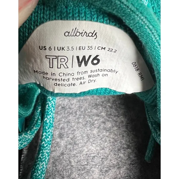 Allbirds Women's Tree Runner Highlights size 6 Green, Lightweight - Image 7