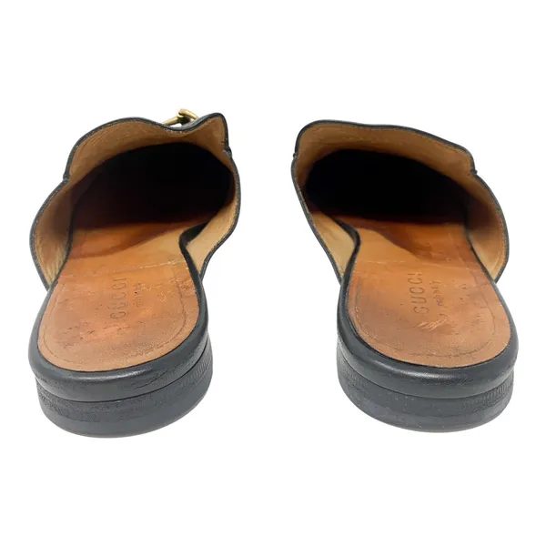 Gucci Princetown Black Leather Horsebit Mule Loafers EU 37 - Image 7