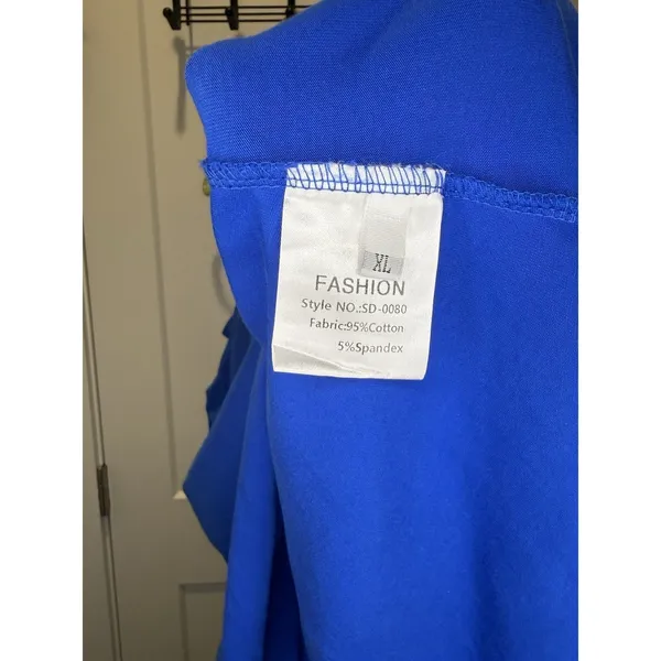 Blue Racerback Sleeveless Relaxed Fit Romper w/Pockets Tennis Dress Size XL - Image 5