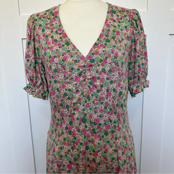 Boden Pink Floral Dress - Image 3
