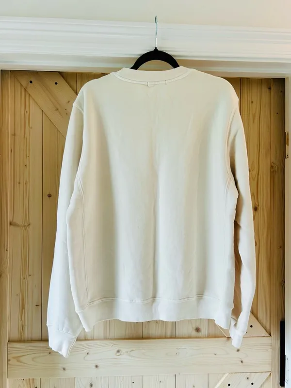 Madhappy Cream 'LOCAL OPTIMIST' Crewneck Sweatshirt with Multicolor Lettering - Image 4