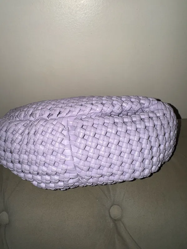 Anthropologie The Inez Knotted Faux Leather Bag lilac - Image 3