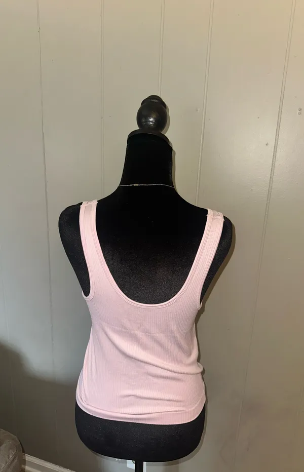 A New Day Pink Ribbed Tank - Image 2