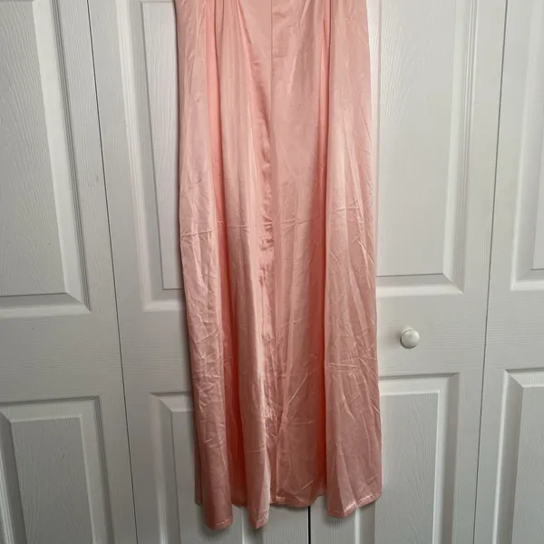 Mistee Vintage Nightgown Lingerie Womens Pink Lace Empire Waist Nylon USA Size M - Image 3