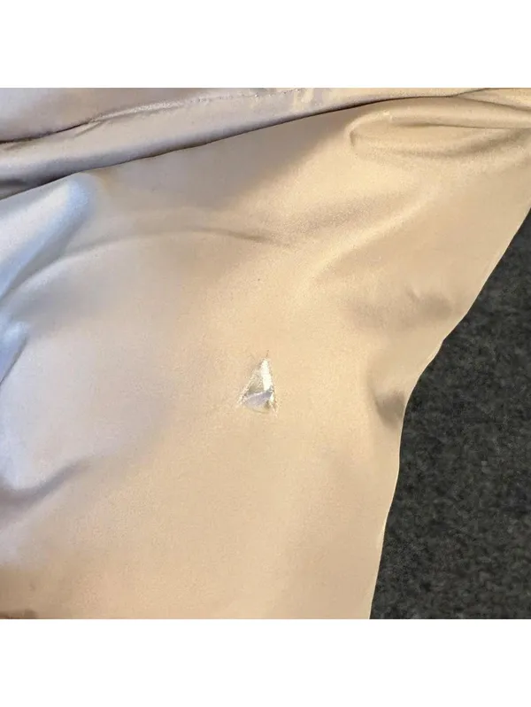 ZARA Beige Hooded Puffer Jacket Size S - Image 6