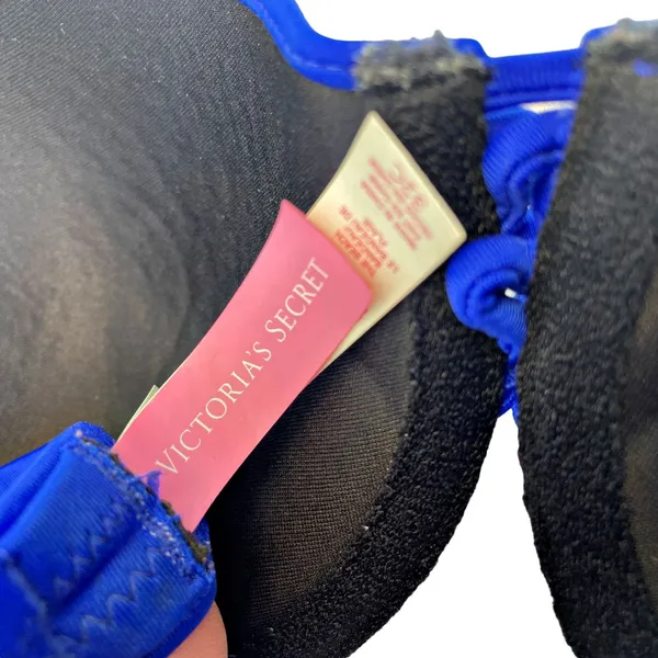 Victoria's Secret Strapless Beach Bandeau Swimwear Lined Royal Blue 32C - Image 3