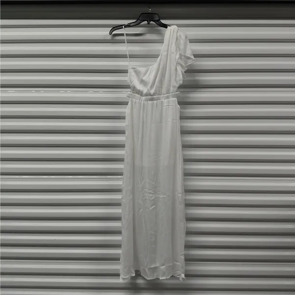 Prómesa Formal Evening Gown Dress Size Small White One Shoulder Wedding Party - Image 5