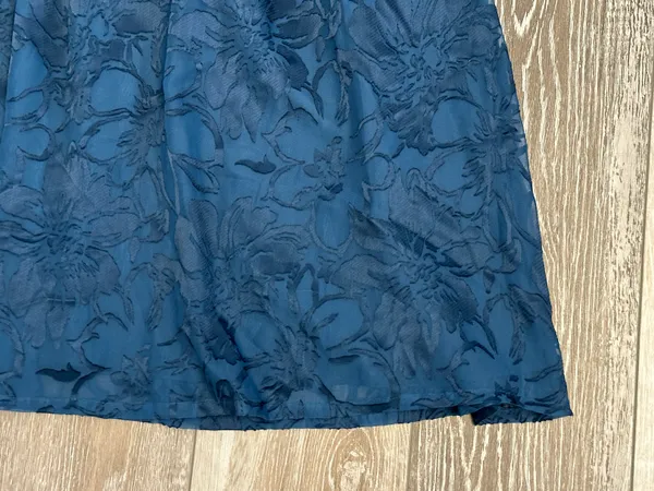Forever 21 NWT! Sz XS Gorgeous Teal Blue Floral Layered Skirt - Image 7