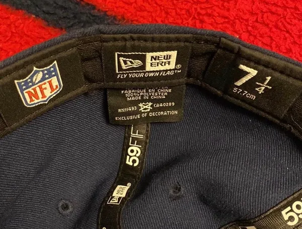 New Era New England Patriots Fitted Baseball Cap 7 1/4 - Image 6