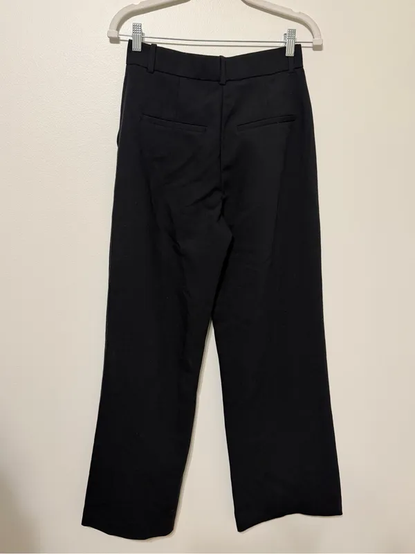 NEW Abercrombie & Fitch Sloane Tailored Fit Wide Leg Pants Black Size 26 NWOT - Image 6