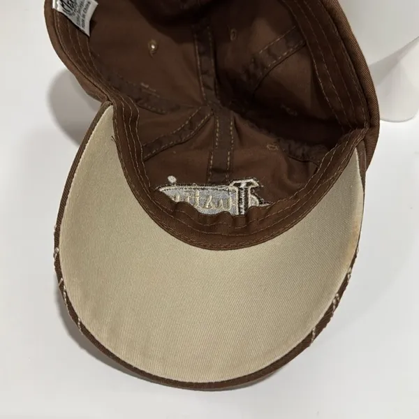Justin Boots Chocolate Brown Embroidered Cap EUC - Image 5