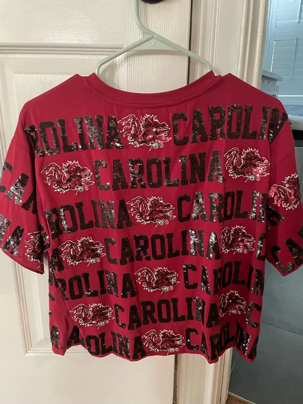 Stewart Simmons Gamecock Sequin Tee Red - Image 2