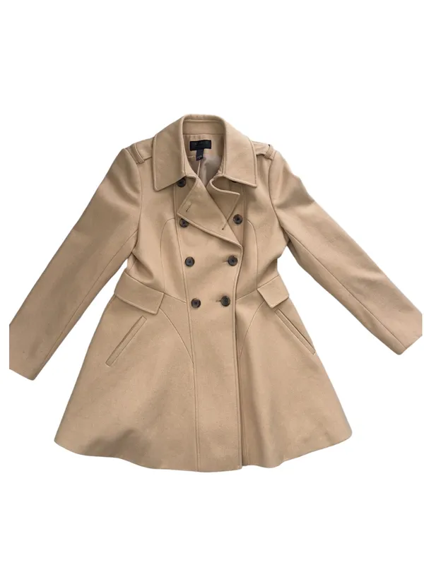 Victoria's Secret Wool Blend Pea Coat Beige Camel Size 8 Double Breasted Classic - Image 2