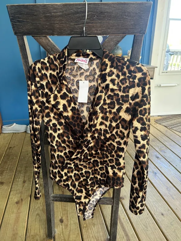 Vintage Deadstock Madrag animal print body suit size medium mobwife retro chic - Image 2