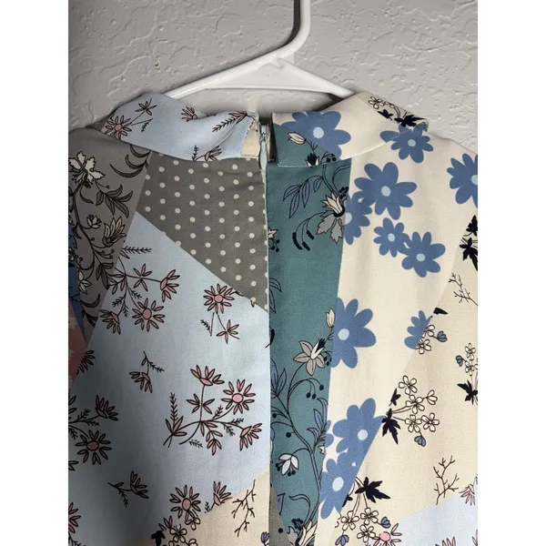 The Moon Floral Patchwork Dress Sz L Boho Academia - Image 7