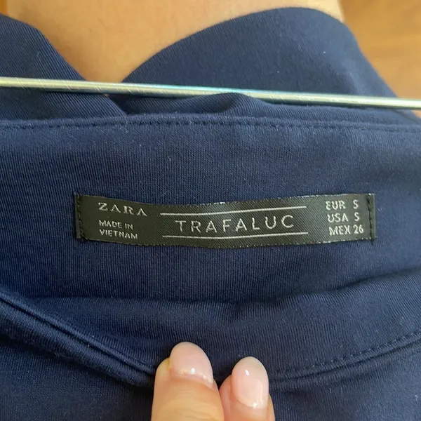 Zara | Navy Blue Women’s Structured Cotton Shorts Small - Image 4