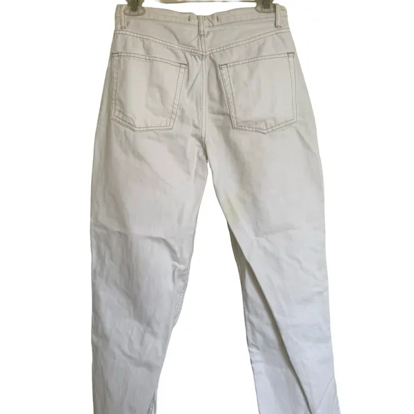 Free People We The Free White Distressed Cropped‎ Ankle Jeans Straight Leg 27 - Image 5