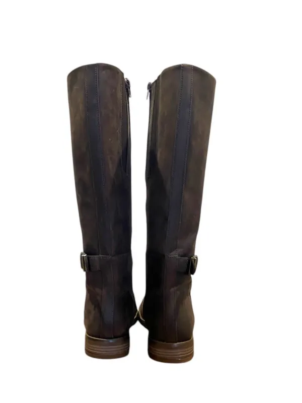 Clarks Camzin Branch Knee High Riding Boots Brown Size 7.5 Quiet Luxury Preppy - Image 8