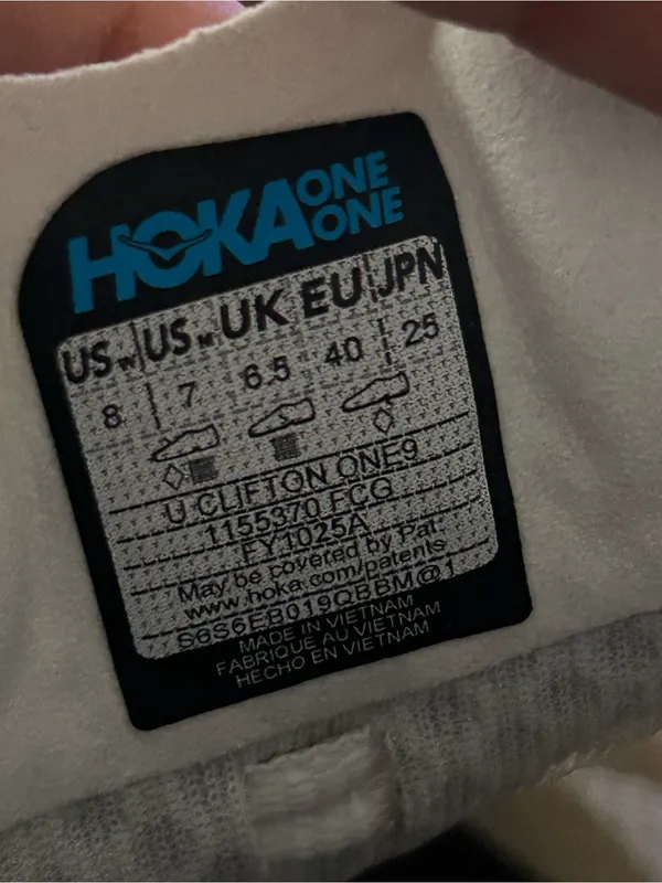 HOKA Clifton athletic training running lace up shoes sneakers women’s 8 new - Image 3
