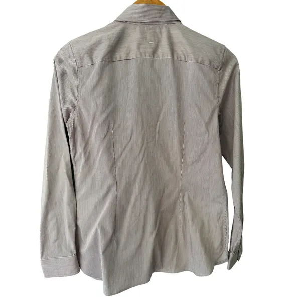 Banana Republic Tailored Fit Pinstripe Button Down Shirt Size 4 Stretch - Image 5
