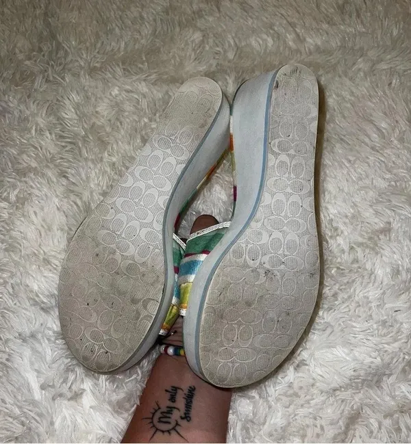 Coach Y2K Multi Colored Fiona Platform Sandal Size 9 - Image 4