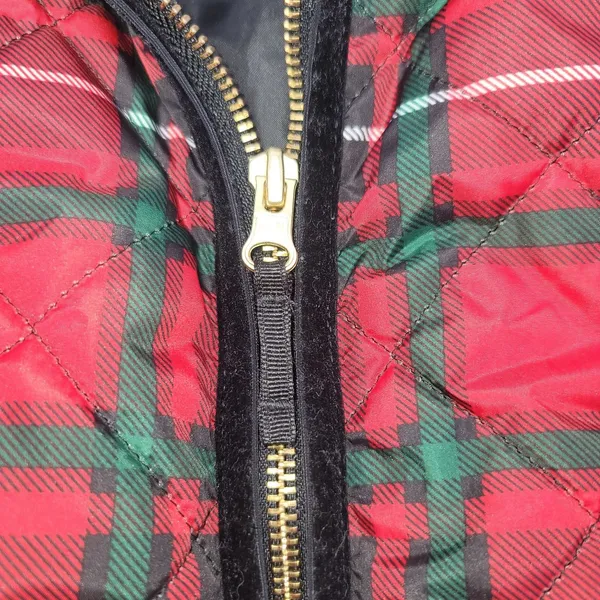 Old Navy Tartan Plaid Full Zip Quilted Vest Womens XS TP Classic Preppy Holiday - Image 8