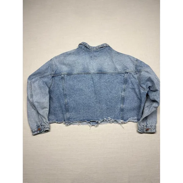 wild fable Light Blue Cropped Denim Jacket - Image 2