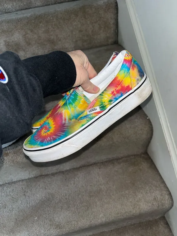 Vans Classic Slip Tie Dye True White Canvas Size 7.5 Women's/ 6 Mens Sneaker - Image 3