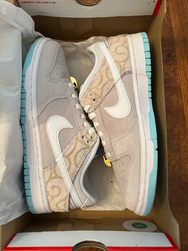 Nike Dunk Low SE 'Barber Shop - Grey' - Image 9