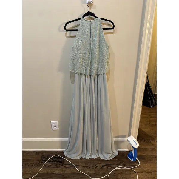 After Six Formal Lace Tulle Dress Size 8 Celadon Formal‎ Wedding Green - Image 4