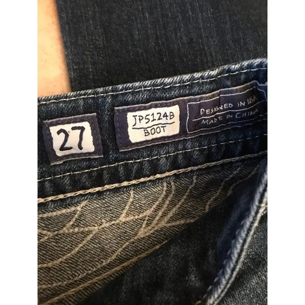 Miss Me ladies bootcut denim jeans‎ with studded bling gem pockets size 27 - Image 5
