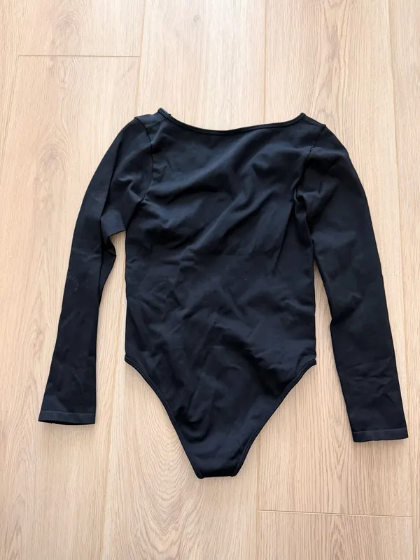 ASOS Black Long-Sleeve One-Piece Bodysuit - Image 4