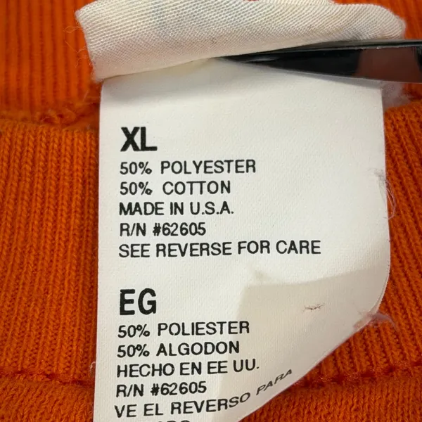 India Ink Paintworks Sweatshirt XL Orange Halloween‎ Witches Ghosts Cats Vintage - Image 7
